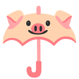 umbrella and pig face