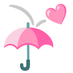 umbrella and pink heart