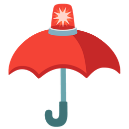 umbrella and police car light