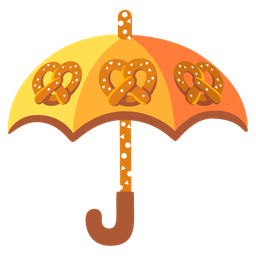 umbrella and pretzel