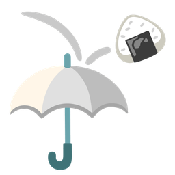 umbrella and rice ball
