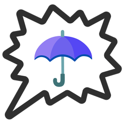 umbrella and right anger bubble