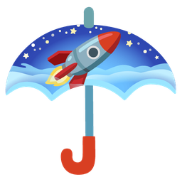 umbrella and rocket