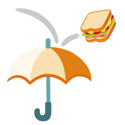 umbrella and sandwich