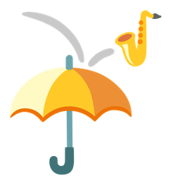 umbrella and saxophone