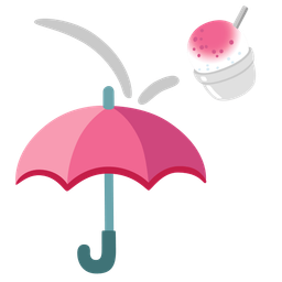 umbrella and shaved ice