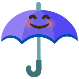 Umbrella and Smiling face with smiling eyes