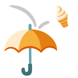 umbrella and soft ice cream