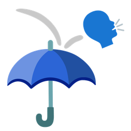 umbrella and speaking head
