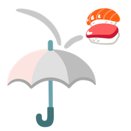 umbrella and sushi