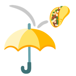 umbrella and taco