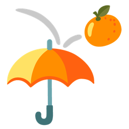 umbrella and tangerine
