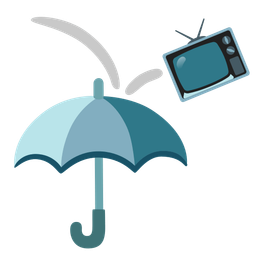 umbrella and television