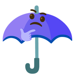 Umbrella and Thinking face