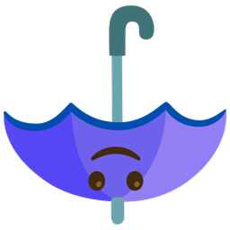 Umbrella and Upside-down face