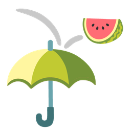 umbrella and watermelon