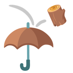 umbrella and wood