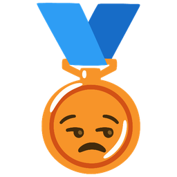 unamused face and 3rd place medal