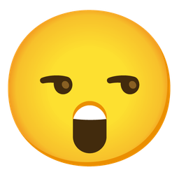 unamused face and astonished face