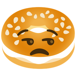 unamused face and bagel