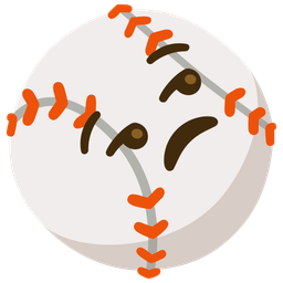 unamused face and baseball