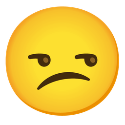 unamused face and confused face