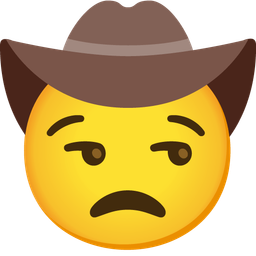 unamused face and cowboy hat face