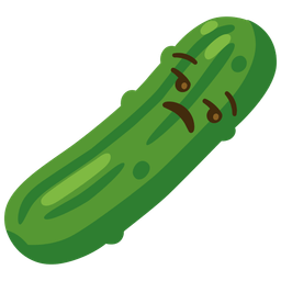 unamused face and cucumber