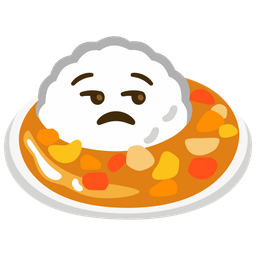 unamused face and curry rice