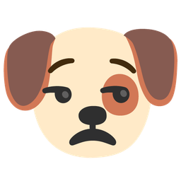 unamused face and dog face