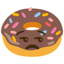 unamused face and doughnut