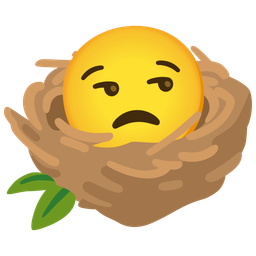 unamused face and empty nest