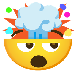 unamused face and exploding head