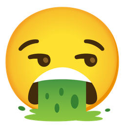 unamused face and face vomiting