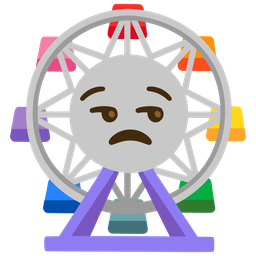 unamused face and ferris wheel