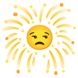 unamused face and fireworks