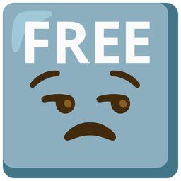 unamused face and FREE button
