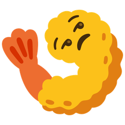 unamused face and fried shrimp