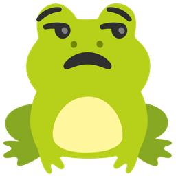 unamused face and frog