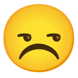 unamused face and frowning face