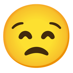 Unamused face and Grinning face with smiling eyes