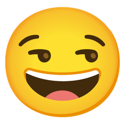 Unamused face and Grinning face