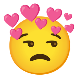 unamused face and heart with arrow