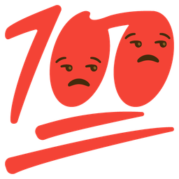 unamused face and hundred points