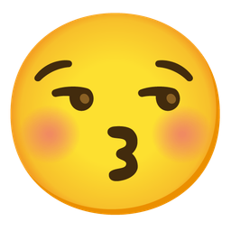 Unamused face and Kissing face with closed eyes