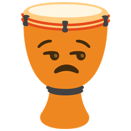 unamused face and long drum