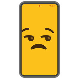 unamused face and mobile phone