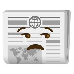 unamused face and newspaper