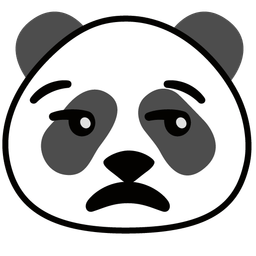 unamused face and panda