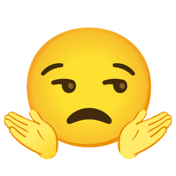 unamused face and person shrugging